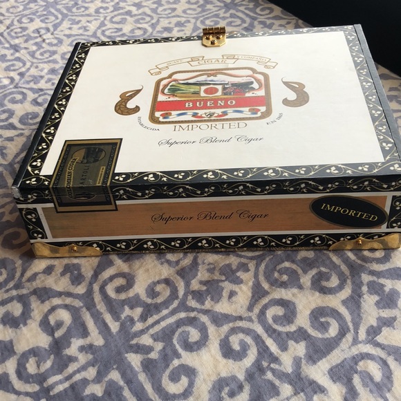 Travel Cigar Box Purse Bamboo Handle Y2K Vintage - Picture 7 of 10